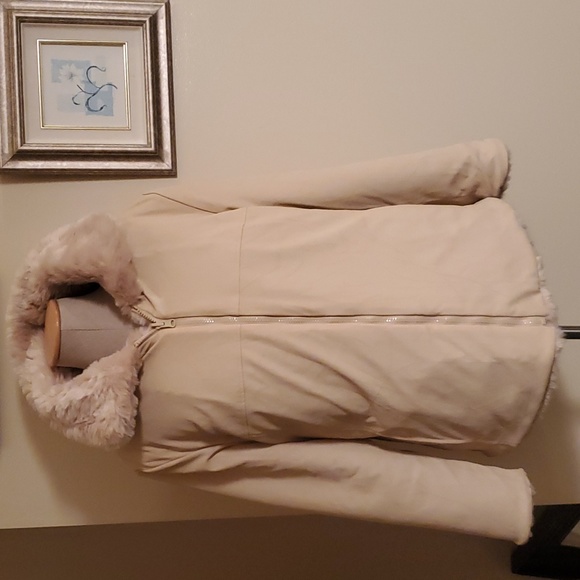 Adorable Reversible Fur, and Fabric Jacket - Picture 11 of 16